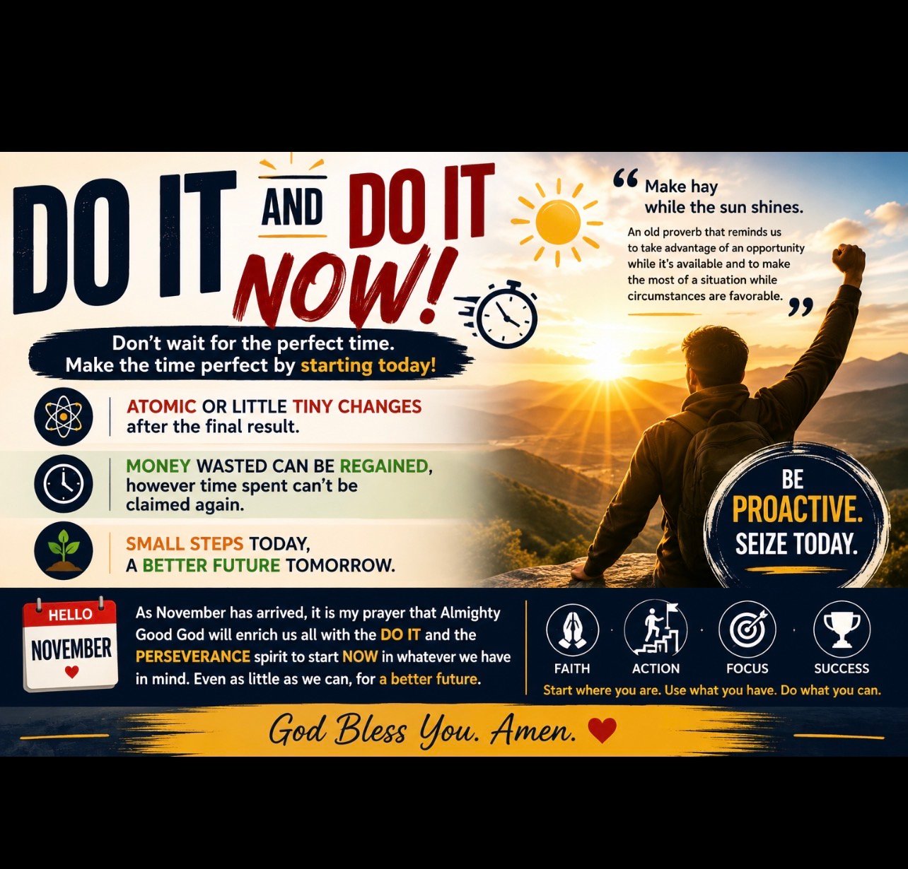 DO IT AND DO IT NOW!
